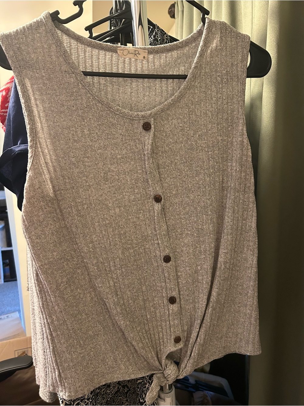 Women’s Knit Button-Front Tank